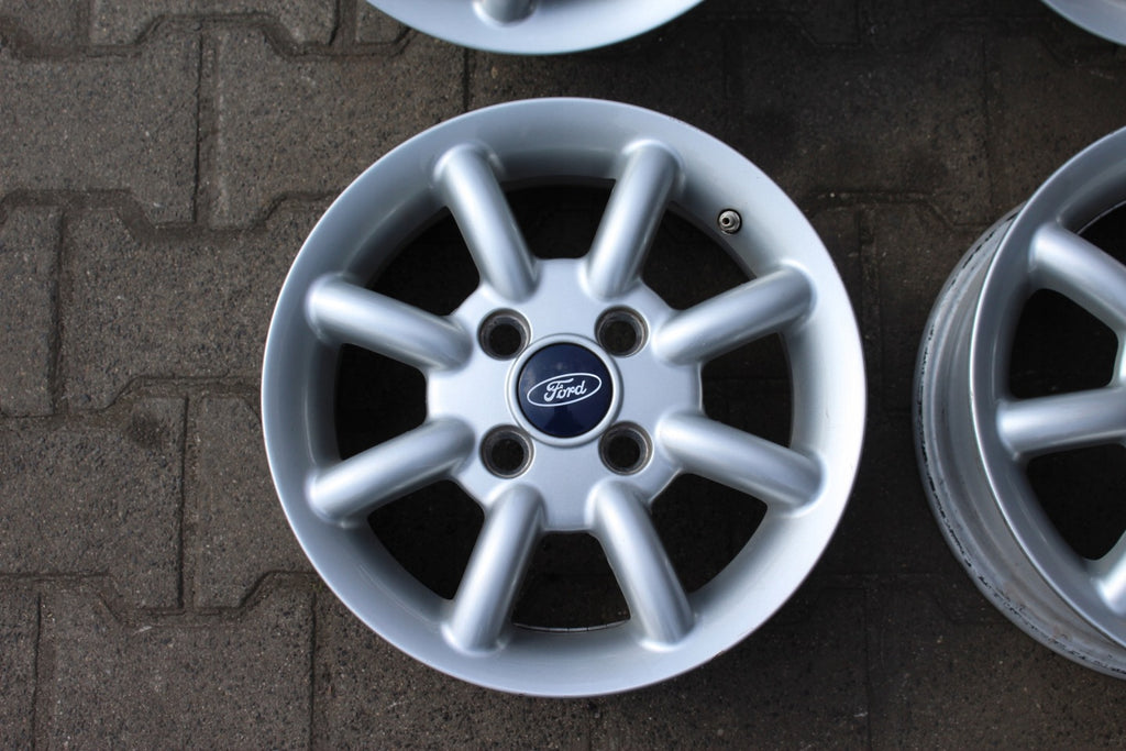 4x Alufelge 14 Zoll 5.0" 4x108 36ET Glanz Silber Ford Rim Wheel FEL3043281208hb