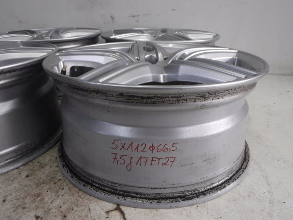 4x Alufelge 17 Zoll 7.5" 5x112 27ET Glanz Silber KBA51525 Audi A4 A3 4 I FEL1757027450ip