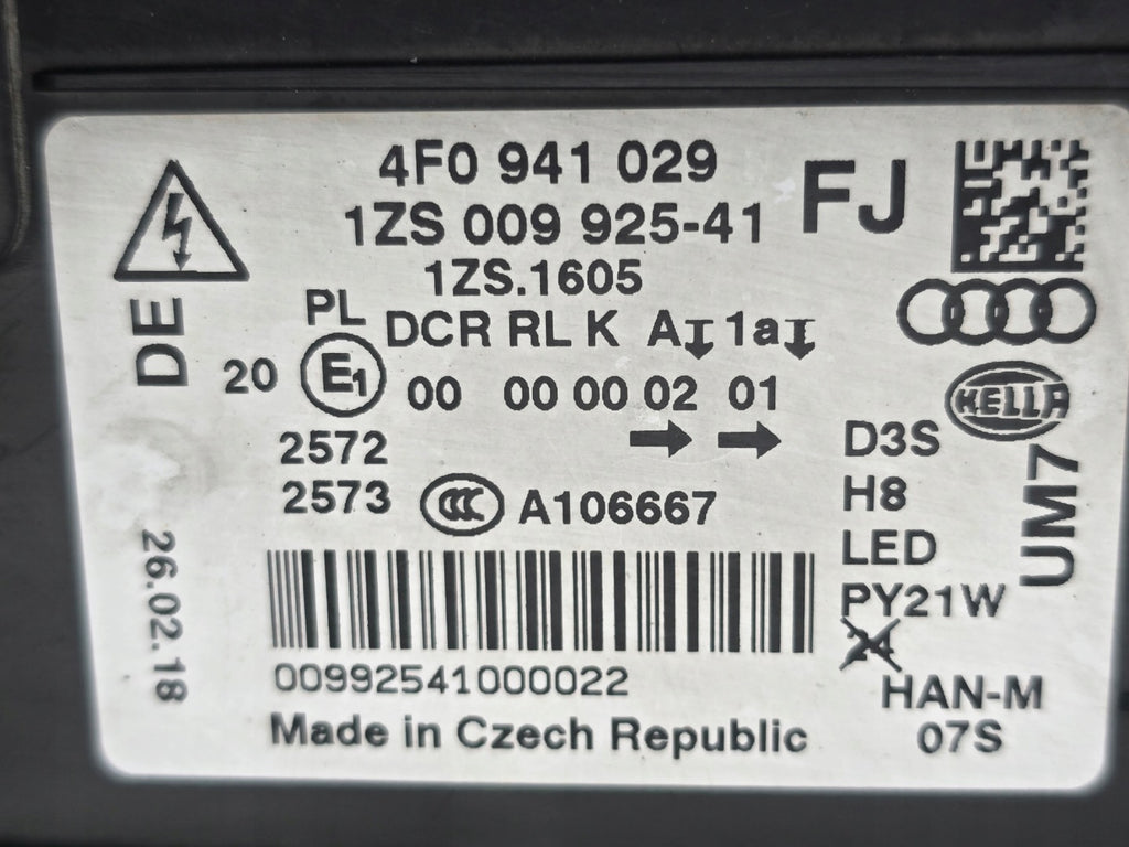 Frontscheinwerfer Audi A6 C6 4F0941029 Xenon Links Scheinwerfer Headlight SCH3283051524oz