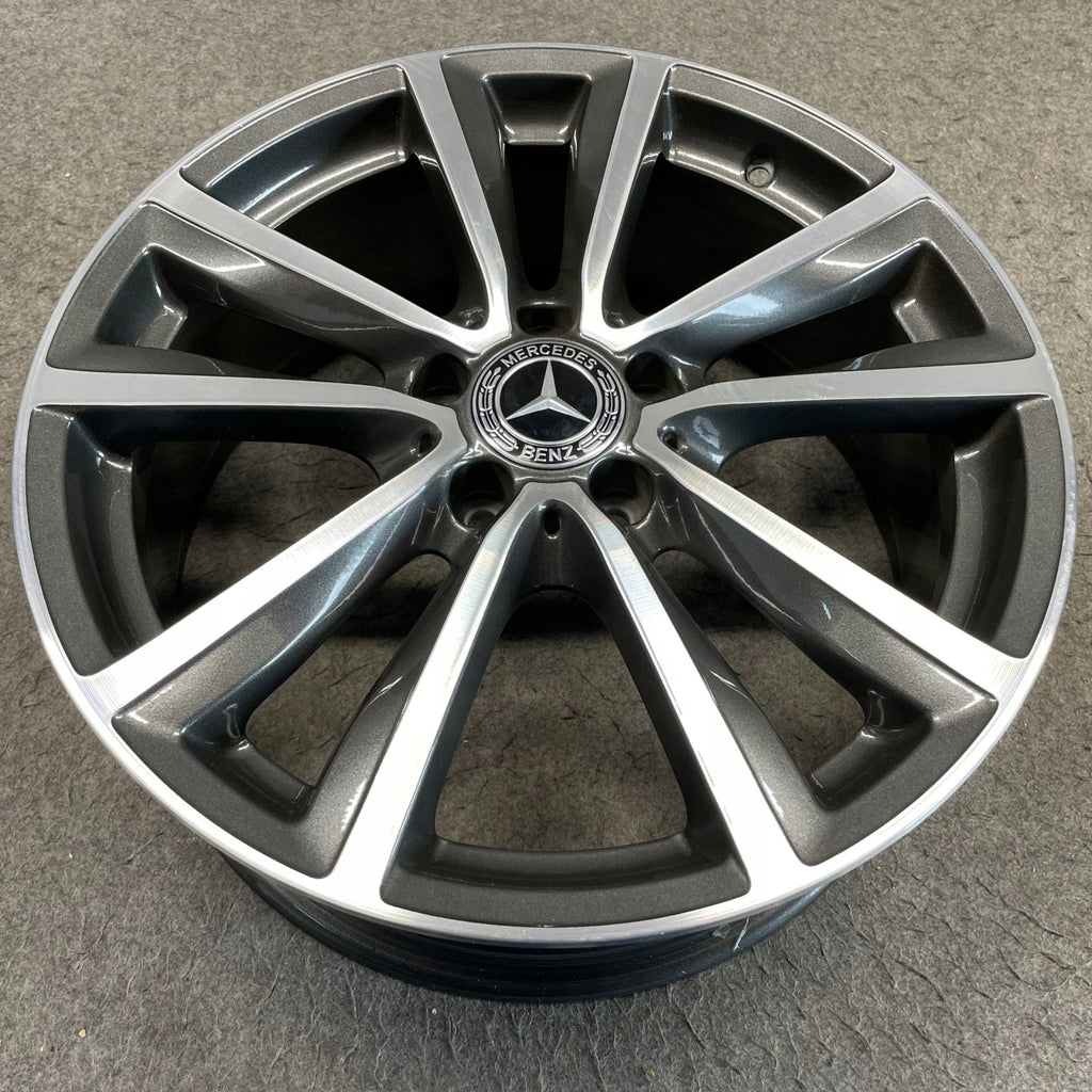 4x Alufelge 18 Zoll 7.5" 5x112 52ET Glanz Schwarz A2464010800 Mercedes-Benz FEL4798159264bi