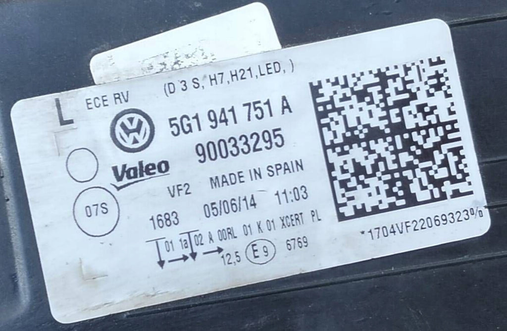 Frontscheinwerfer VW Golf 5G1941751A Xenon Links Scheinwerfer Headlight SCH2194703129df