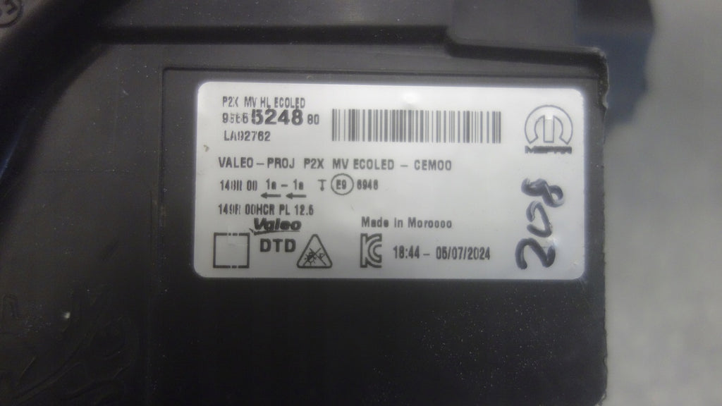 Frontscheinwerfer Peugeot 2008 208 II 9855524880 Full LED Rechts Headlight