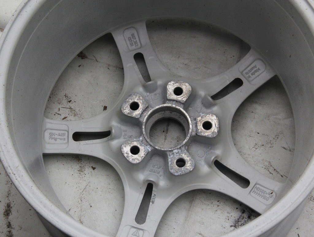 1x Alufelge 18 Zoll 8.0" 5x130 57ET Glanz Silber 98736213701 Porsche 987