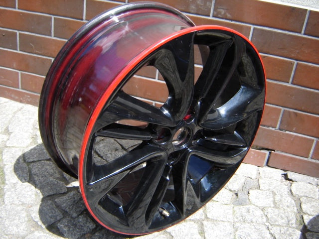 1x Alufelge 17 Zoll 7.0" 4x100 44ET Glanz Schwarz Opel Corsa Rim Wheel