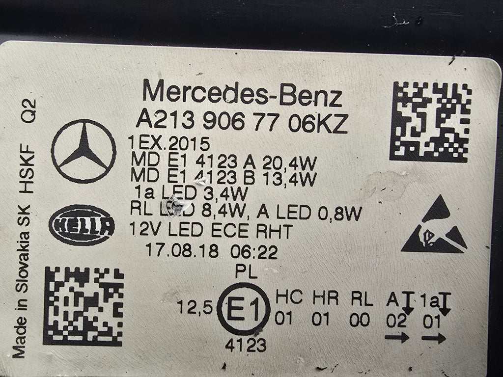 Frontscheinwerfer Mercedes-Benz W213 A2139067706KZ LED Links Headlight SCH4894293528sk