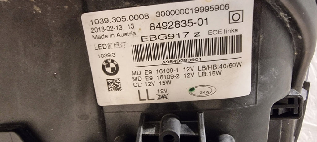 Frontscheinwerfer BMW 5 8492835 7439204 LED Links Scheinwerfer Headlight SCH9968708097cl