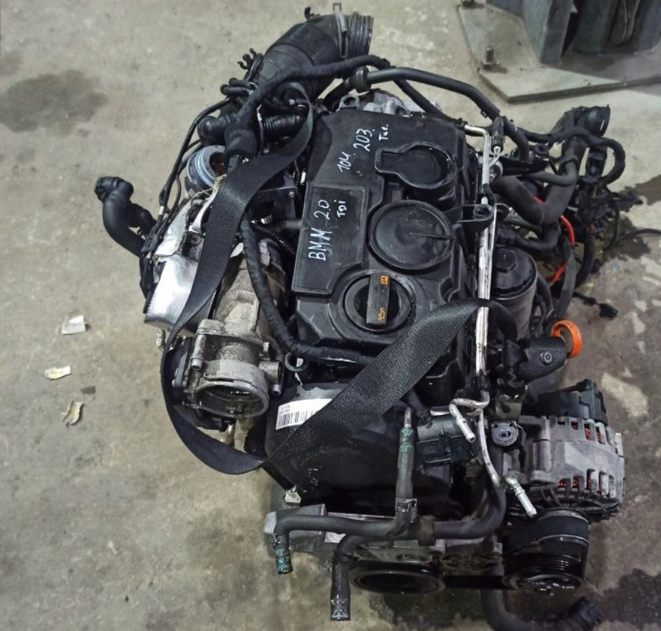 Motor Audi BMM BKE BPW BLS BKC 2.0 TDI 140PS 175TKm Diesel Engine Komplett