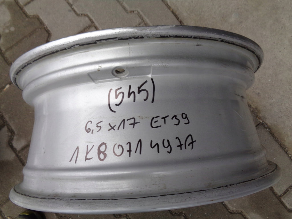 1x Alufelge 17 Zoll 6.5" 5x112 39ET Silber 1K8071497A VW Scirocco Passat Cc