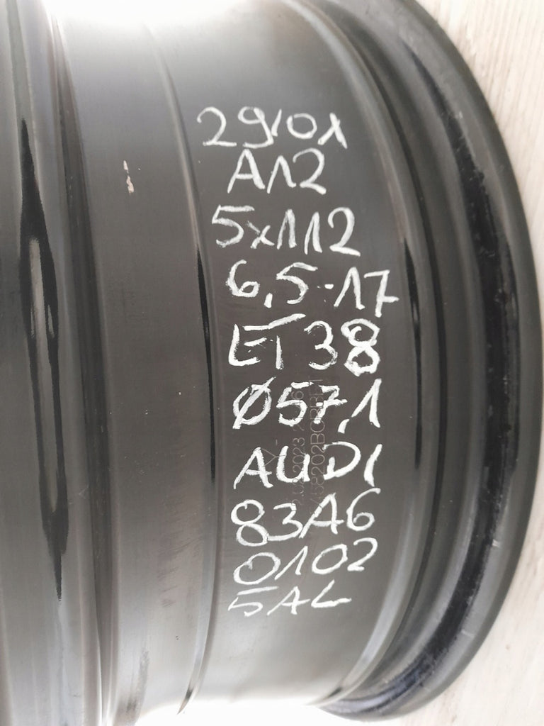 1x Alufelge 17 Zoll 6.5" 5x112 38ET Glanz Schwarz 83A601025AL Audi Rim Wheel FEL6786476469oc