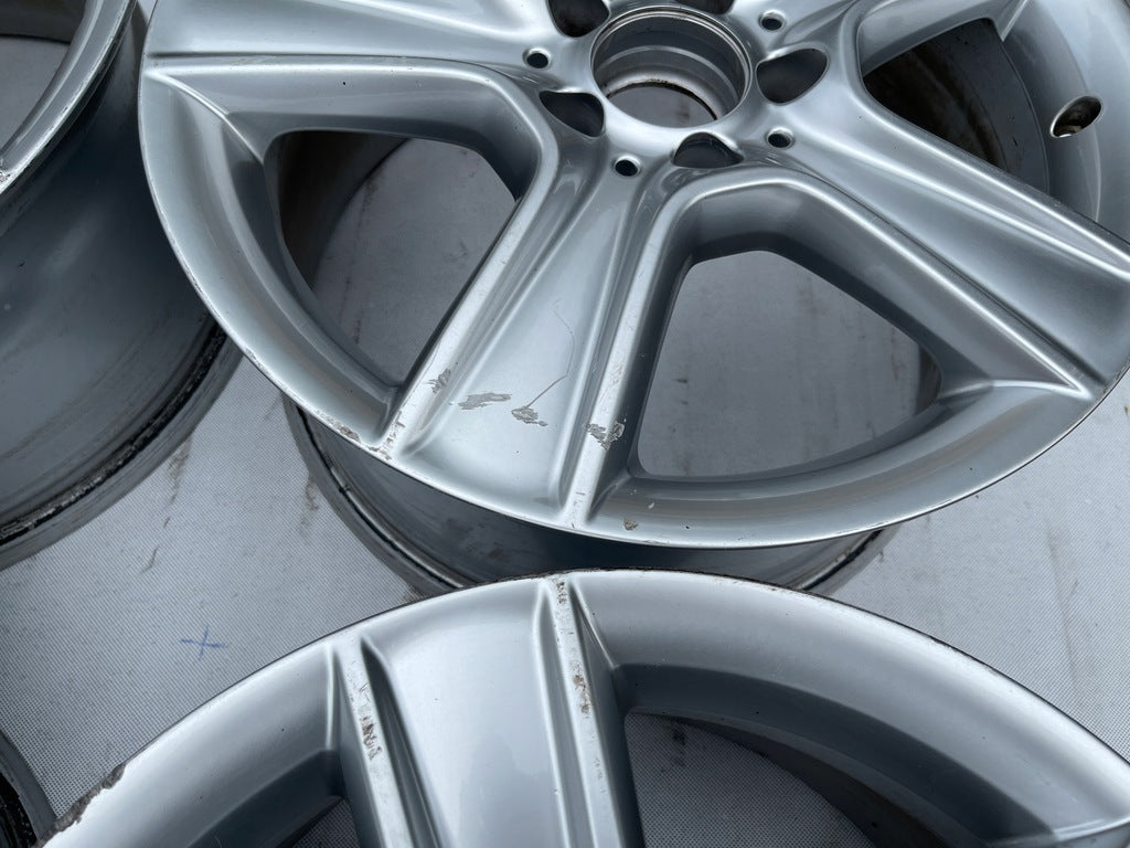 4x Alufelge 17 Zoll 8.5" 5x112 58ET Glanz Silber A2044012802 Mercedes-Benz FEL9062841346jh