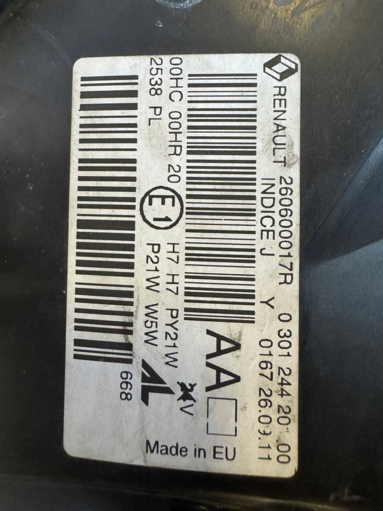 Frontscheinwerfer Renault Megane III 260600017R Links Scheinwerfer Headlight SCH7073234602nm