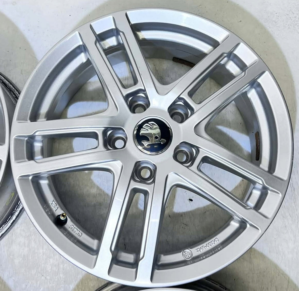 4x Alufelge 16 Zoll 6.5" 5x112 41ET Graphit Rim Wheel FEL9909754045el
