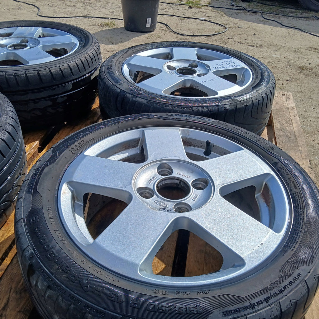 4x Alufelge 15 Zoll 6.0" 4x108 52 5ET Silber Ford Fiesta I Rim Wheel FEL8828153407ho
