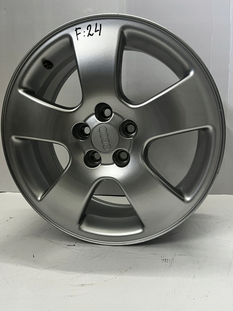 1x Alufelge 16 Zoll 6.5" 5x100 42ET Glanz Silber 8L0601025K Audi A3 Rim Wheel