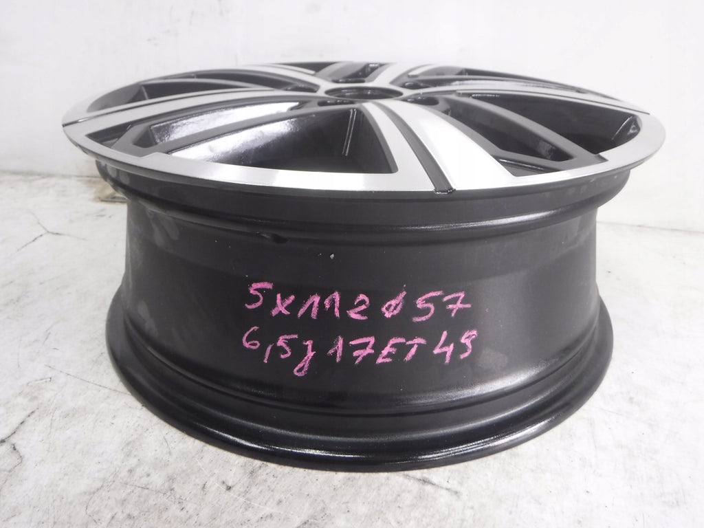 1x Alufelge 17 Zoll 6.5" 5x112 49ET Glanz Schwarz 2K7601025C VW Caddy I FEL6328533761hi