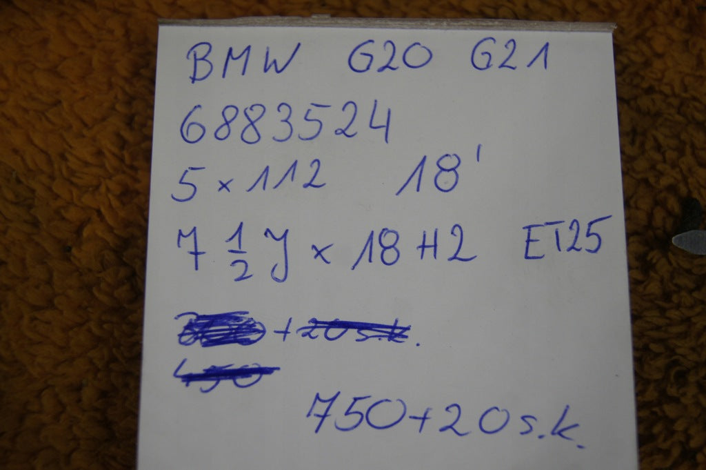 1x Alufelge 18 Zoll 7.5" 5x112 6883524 BMW G21 Rim Wheel FEL3720287706zm