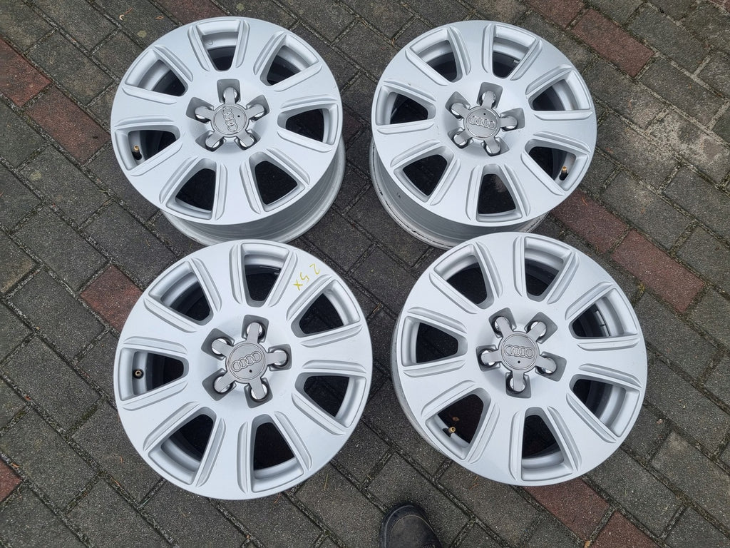 4x Alufelge 16 Zoll 6.5" 5x112 33ET Glanz Silber 8U0601025 Audi Rim Wheel