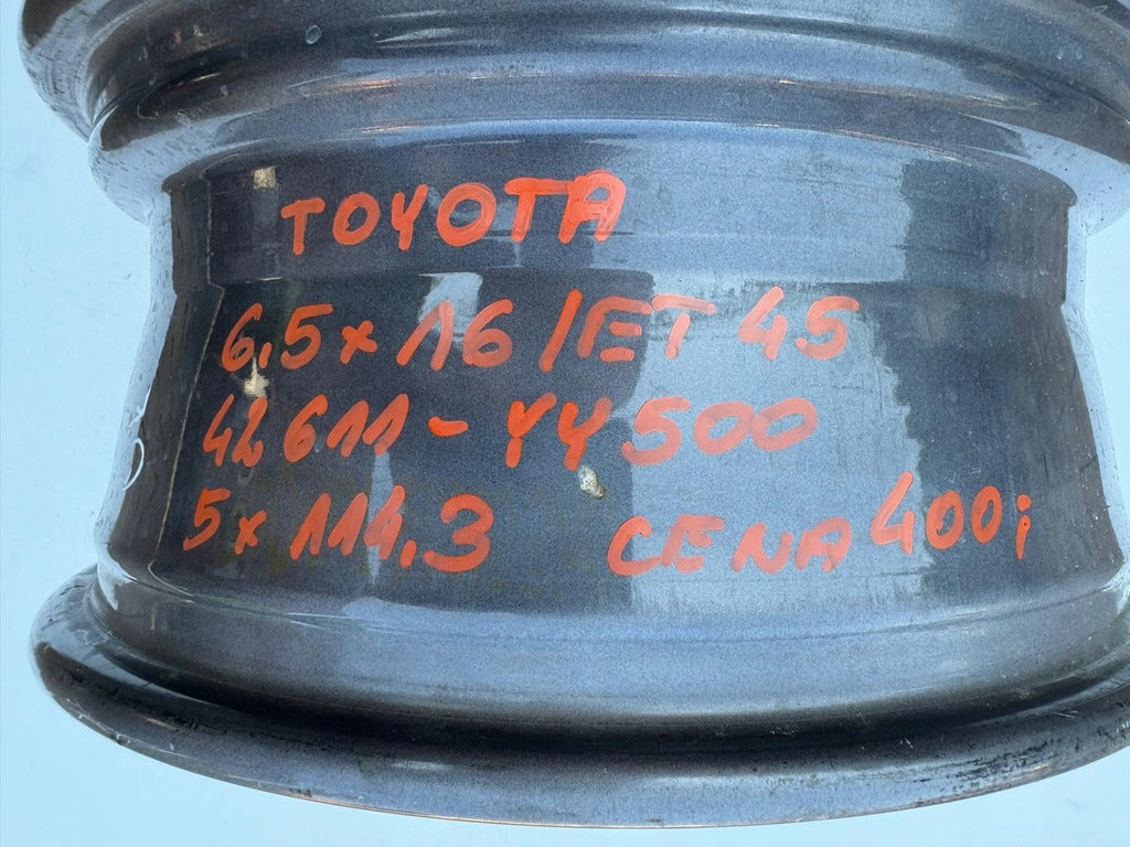 1x Alufelge 16 Zoll 6.5" 5x114.3 45ET Glanz Silber 42611-YY500 Mg Auris FEL5047392993nw