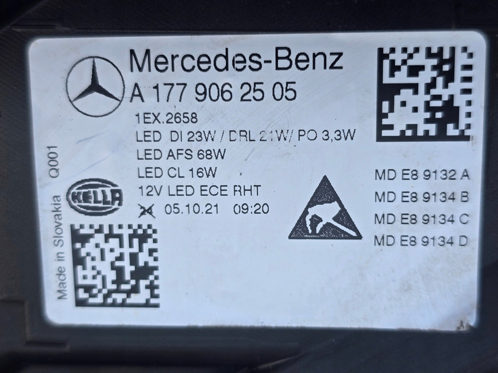 Frontscheinwerfer Mercedes-Benz W177 A1779062505 Links Scheinwerfer Headlight SCH9796568486ry