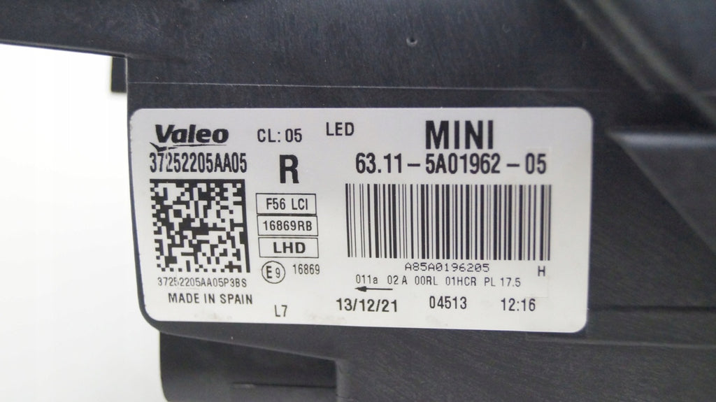 Frontscheinwerfer Mini F56 F55 5A01962-05 LED Rechts Scheinwerfer Headlight SCH3251942754yu