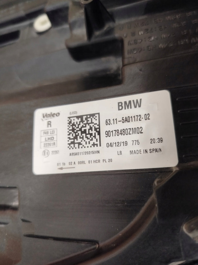 Frontscheinwerfer BMW X1 F48 5A01172 Full LED Rechts Scheinwerfer Headlight SCH3502081393sx