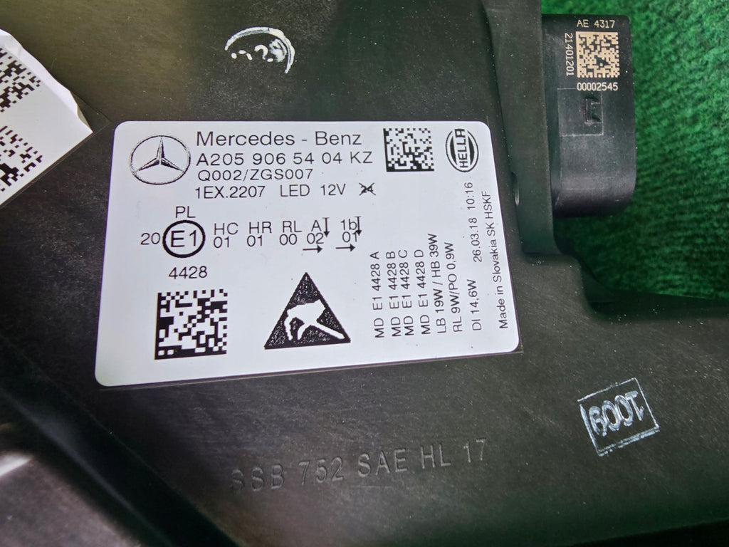 Frontscheinwerfer Mercedes-Benz A205 A2059065404 Links Scheinwerfer Headlight SCH3995991997km