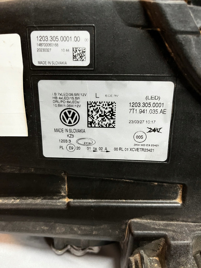 Frontscheinwerfer VW Transporter 7T1941035AE Links Scheinwerfer Headlight