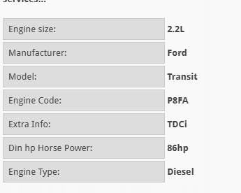 Motor Ford Transit P8FA 2.2 TDCI 86PS 63kW 221TKm 2007 Diesel Engine Komplett MOT7769039548si