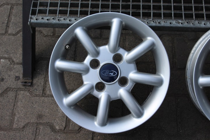 4x Alufelge 14 Zoll 5.0" 4x108 36ET Glanz Silber Ford Rim Wheel FEL3043281208hb