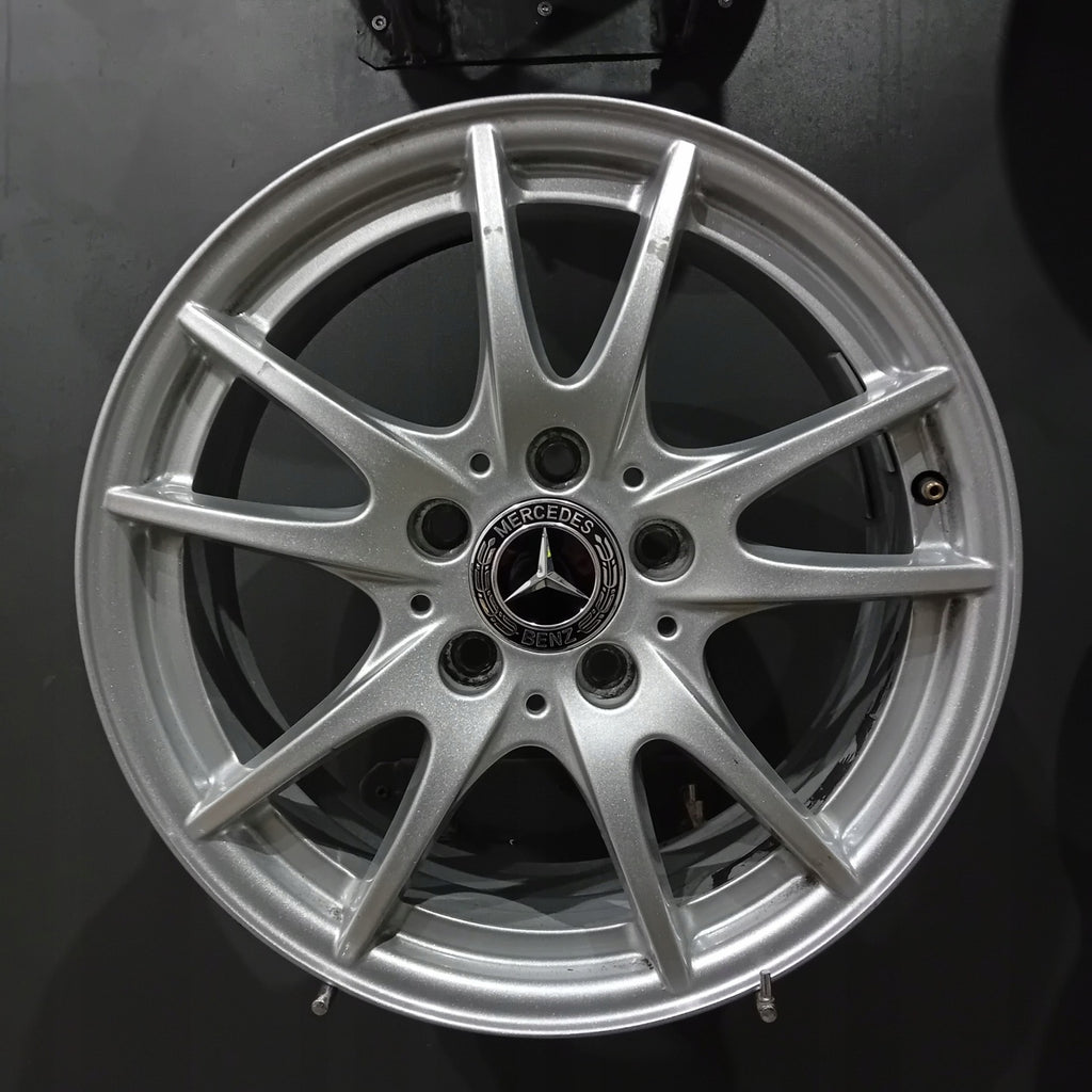 4x Alufelge 16 Zoll 6.5" 5x112 49ET Glanz Silber Mercedes-Benz Rim Wheel FEL2103737768vd