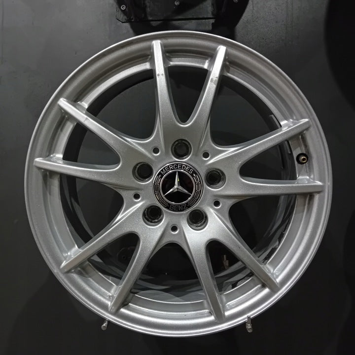 4x Alufelge 16 Zoll 6.5" 5x112 49ET Glanz Silber Mercedes-Benz Rim Wheel FEL2103737768vd