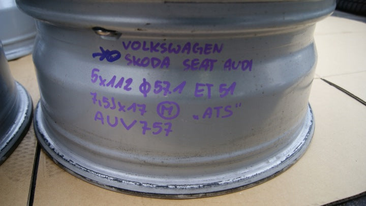 4x Alufelge 17 Zoll 7.5" 5x112 Audi I Rim Wheel FEL5429215369ky