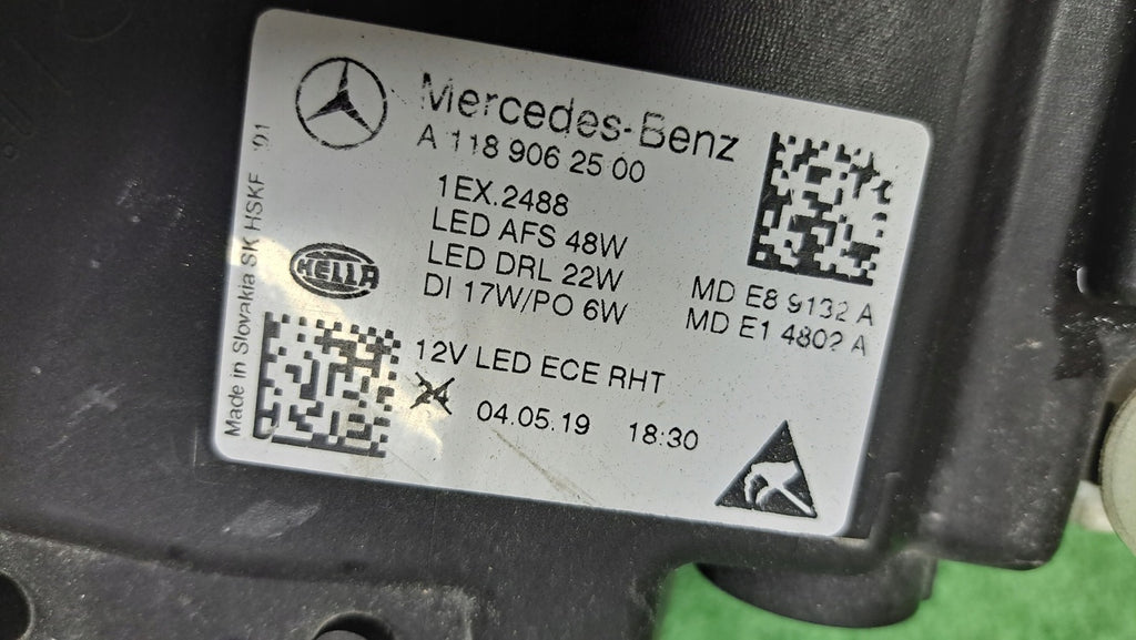 Frontscheinwerfer Mercedes-Benz Cla A1189062500 LED Links Scheinwerfer Headlight