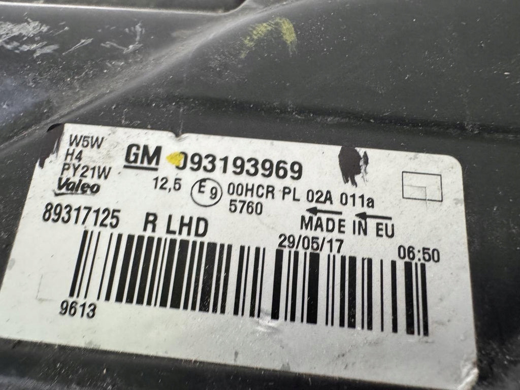 Frontscheinwerfer Opel Agila B 093193969 LED Rechts Scheinwerfer Headlight