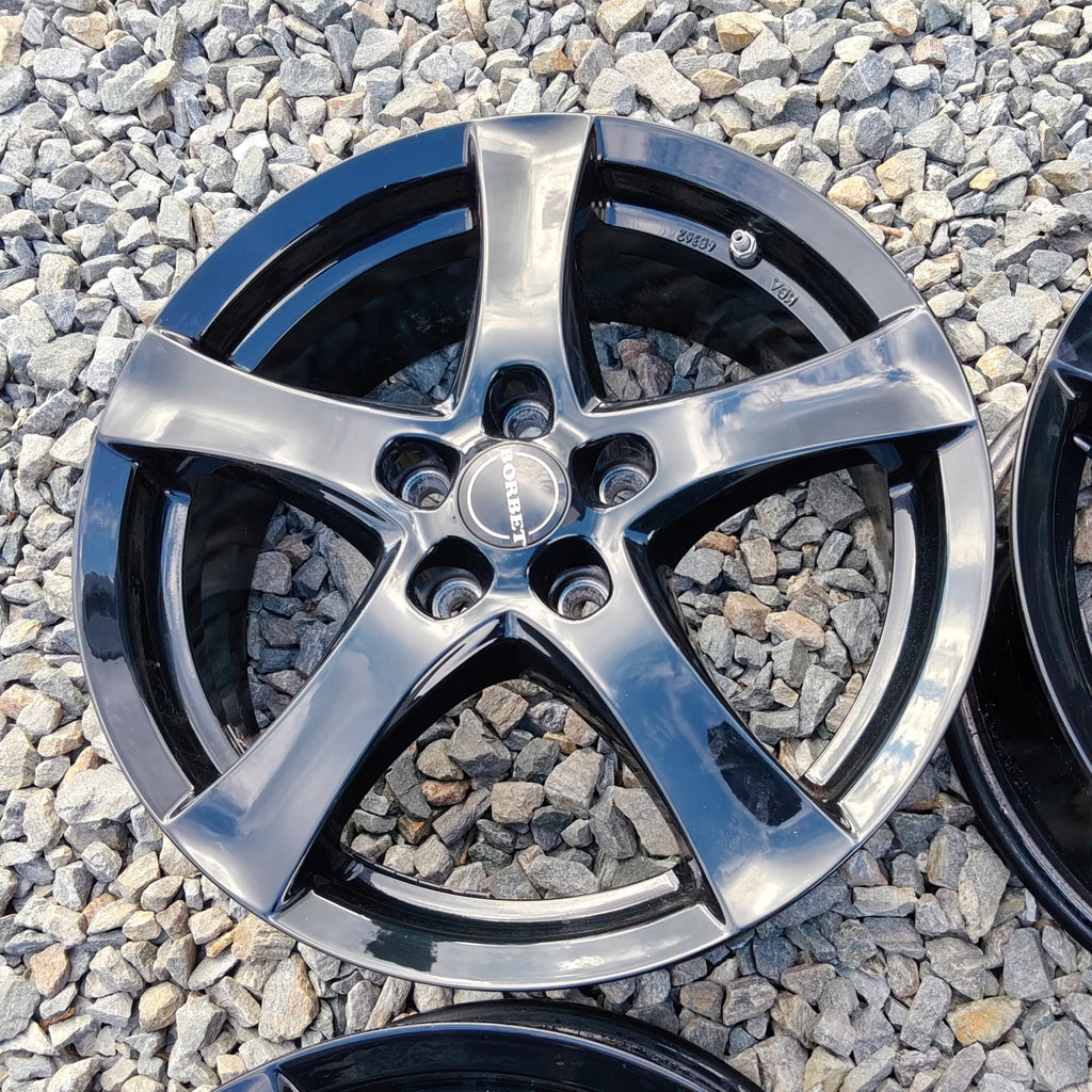 4x Alufelge 17 Zoll 7.0" 5x114.3 50ET Glanz Schwarz KBA48362 Hyundai I Rim Wheel FEL6592339461um