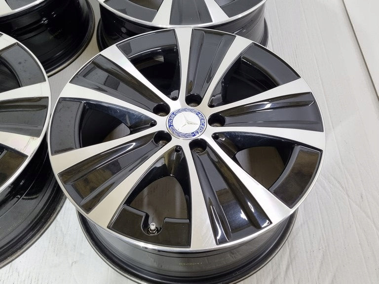 4x Alufelge 18 Zoll 8.0" 5x112 43ET Glanz Schwarz A2134013700 Mercedes-Benz FEL6962711007uq