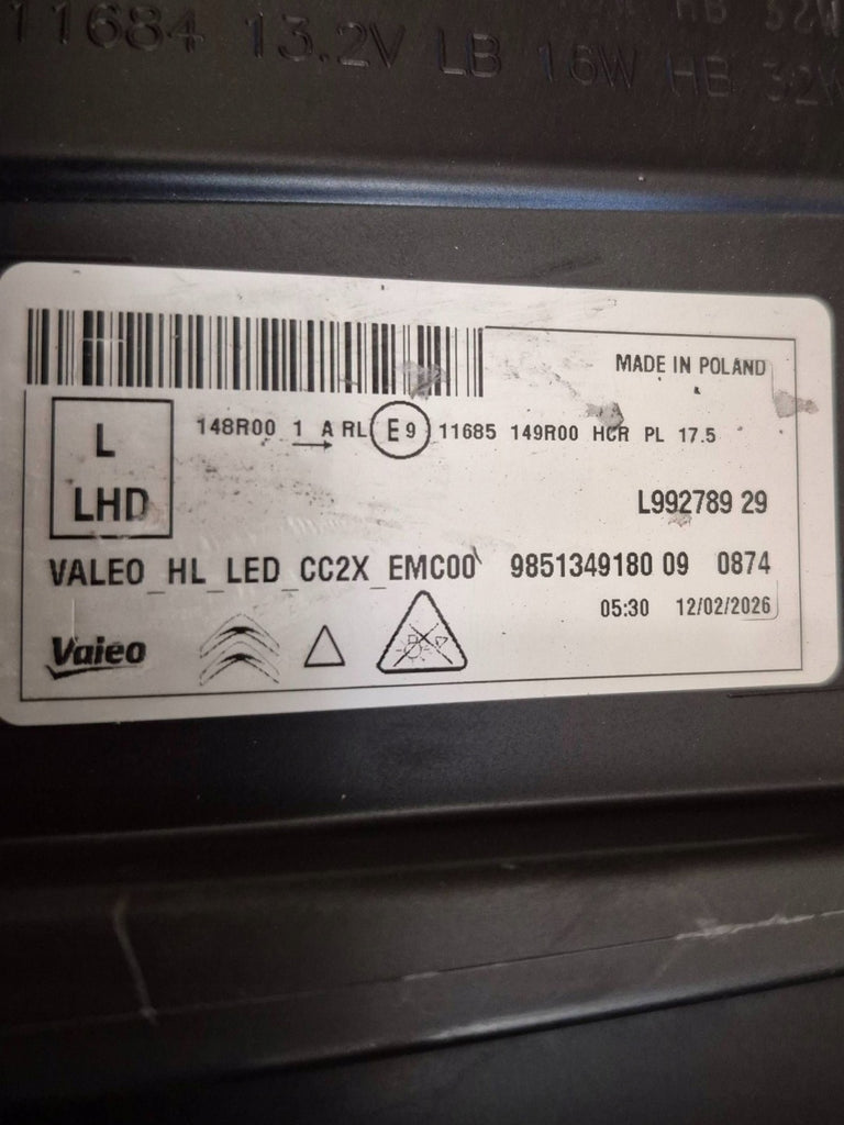 Frontscheinwerfer Citroën C3 I 9851349180 LED Links Scheinwerfer Headlight SCH9980680989gi
