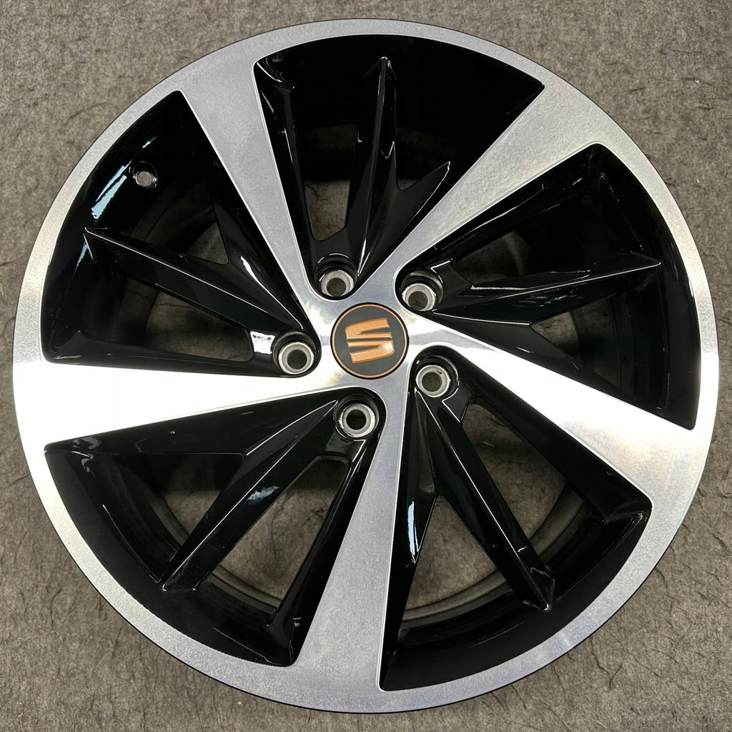 4x Alufelge 18 Zoll 7.5" 5x112 51ET Glanz Grau 5F0601025E Mg Leon Rim Wheel FEL1115442671gp