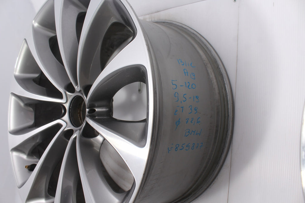 1x Alufelge 19 Zoll 9.5" 5x120 39ET Glanz Grau 6859877 BMW F01 Mg Rim Wheel FEL7576444205sm