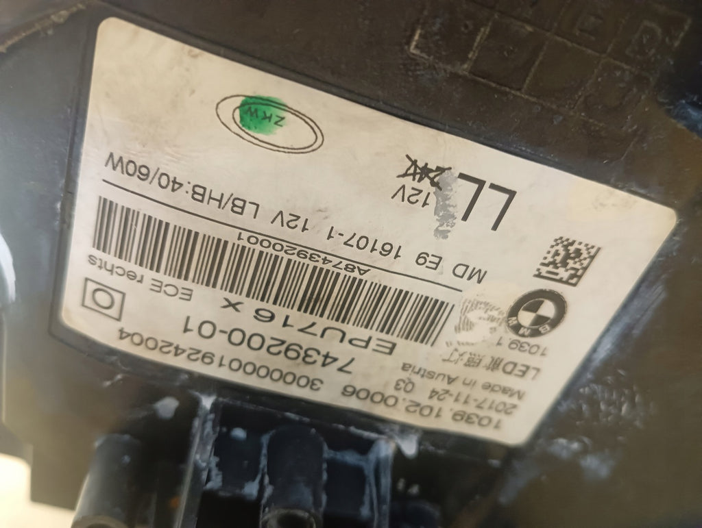 Frontscheinwerfer BMW 5 G31 G30 8492836-01 LED Rechts Scheinwerfer Headlight