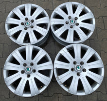 Load image into Gallery viewer, 4x Alufelge 17 Zoll 6.0&quot; 5x112 45ET Glanz Skoda Rim Wheel