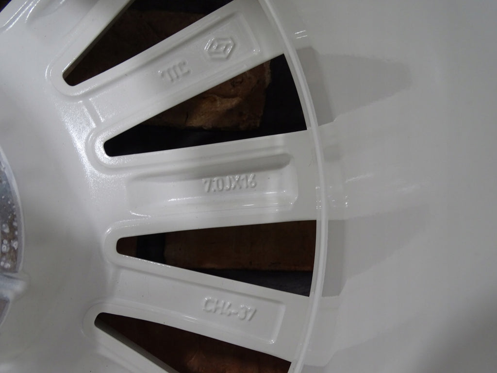 1x Alufelge 16 Zoll 7.0" 4x100 37ET Glanz Weiß 403007684R Mg Twingo Iii FEL4314004653ta