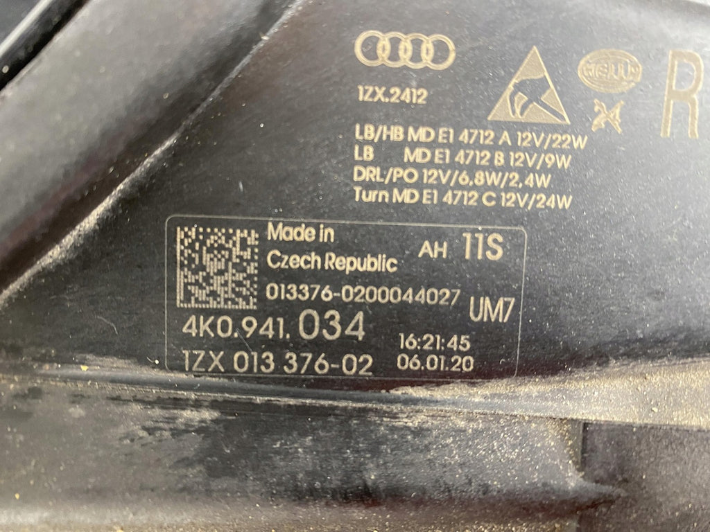 Frontscheinwerfer Audi A6 C8 4K0941034 LED Rechts Scheinwerfer Headlight SCH4297549457gc