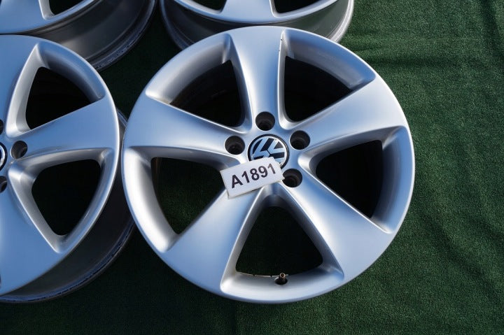 4x Alufelge 17 Zoll 6.5" 5x112 39ET Glanz Silber 3C8601025 VW Passat Rim Wheel FEL1015655997xe