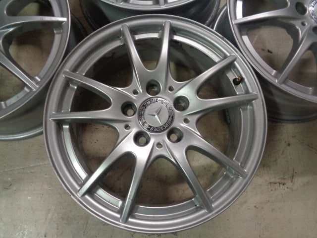 4x Alufelge 16 Zoll 6.5" 5x112 49ET Glanz Silber A2464010800 Mercedes-Benz FEL3829578498lg