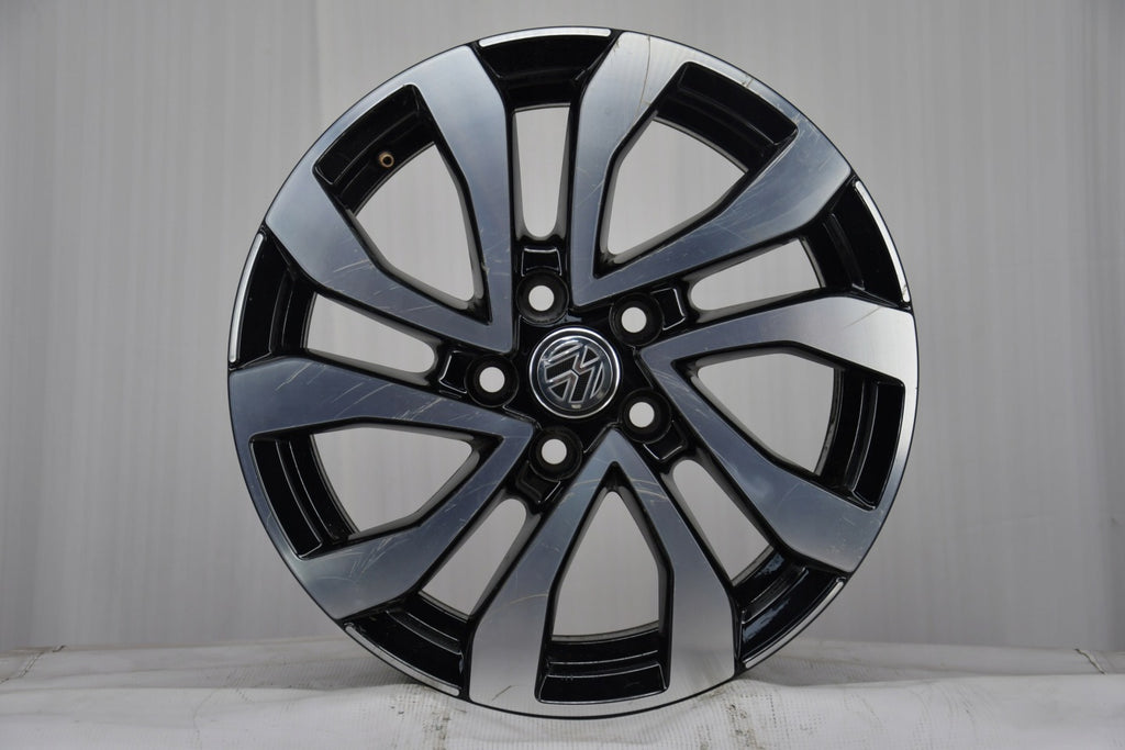 4x Alufelge 16 Zoll 7.0" 5x112 48ET Glanz Schwarz 5H0601025AC VW Golf Viii FEL7522169757nf