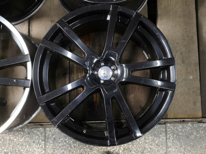 4x Alufelge 20 Zoll 8.5" 5x112 24ET Glanz Schwarz Rim Wheel FEL9486039739dt
