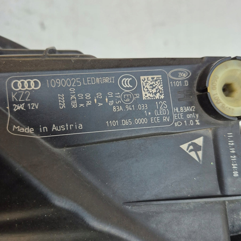 Frontscheinwerfer Audi Q3 83A941033 Full LED Links Scheinwerfer Headlight