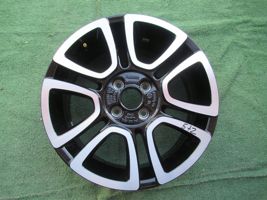 1x Alufelge 16 Zoll 6.0" 4x100 43ET Glanz Schwarz 1S0601025 Skoda Citigo Up!