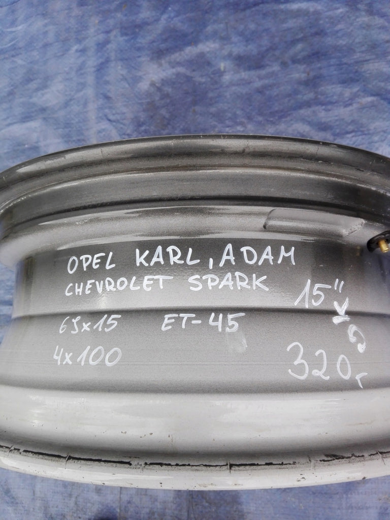 1x Alufelge 15 Zoll 6.0" 4x100 45ET Glanz Graphit 95392967 Mg Adam Karl FEL1860671524ll